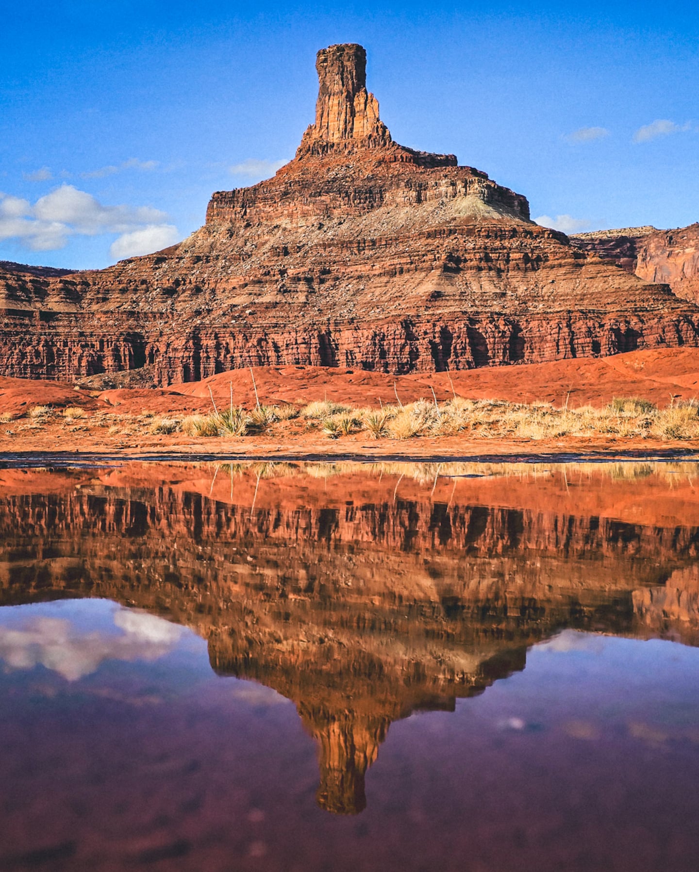 Towards the end of Schafer Trail was a quite, still, pool of water left over from rains days before I met them. They were off in the distance from where I parked and needed a brief hike to be explored. This one was about 4 feet in diameter and reflected the landscape perfectly. In my travels I feel like I'm in "go mode", excitement to see everything! Sometimes in that excitement I need stillness to see what couldn't be seen, and reflect.

#explore #fineartphotography #reflection @visitutah @travelandleisure @natgeotravel
